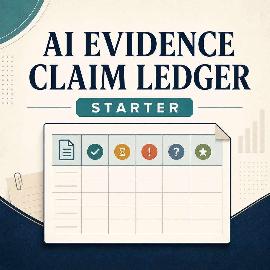 AI Evidence Claim Ledger Starter cover